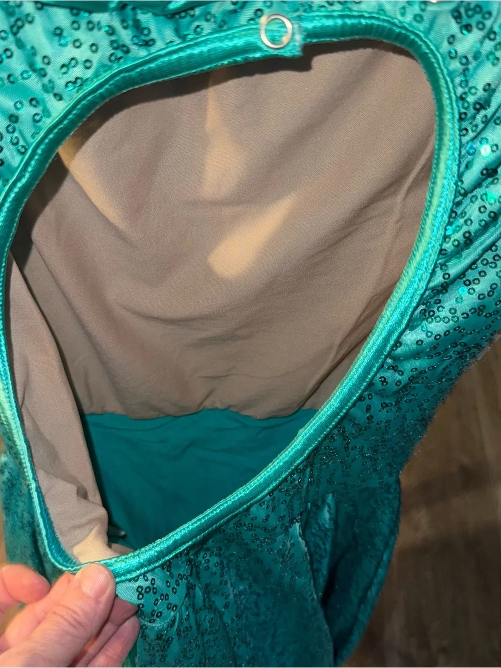 Weissman Small Adult Teal Sequin Dance Costume